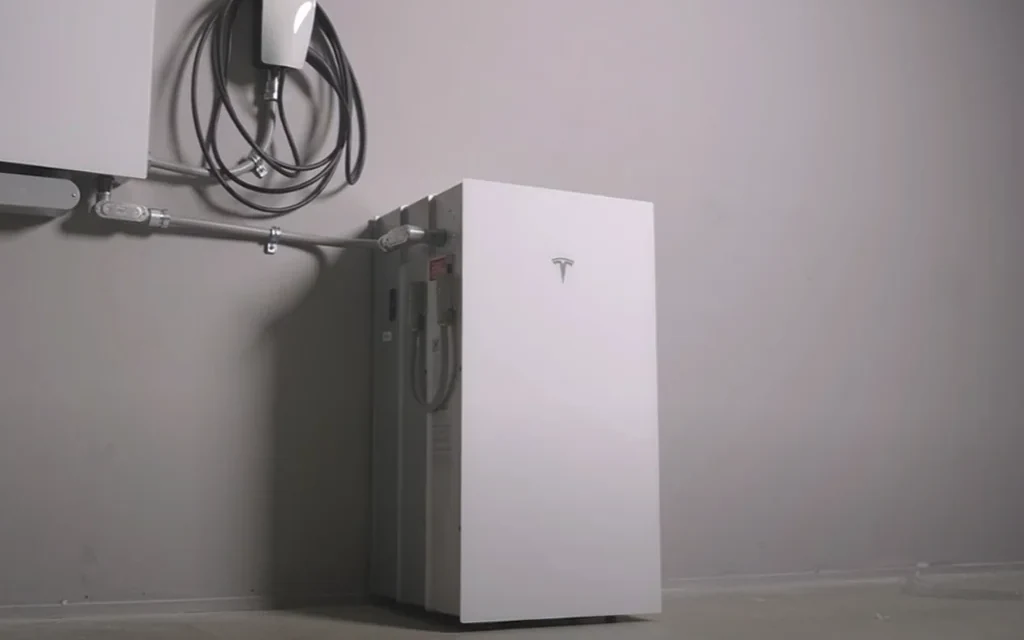 Tesla Powerwall 3 home battery installed in a garage